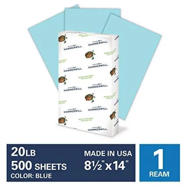 Alt view image 6 of 10 - Hammermill 103317 Fore Super Premium Paper For Laser, Inkjet Print - Legal - 8.50" x 14" - Recycled - 500 / Ream - Blue