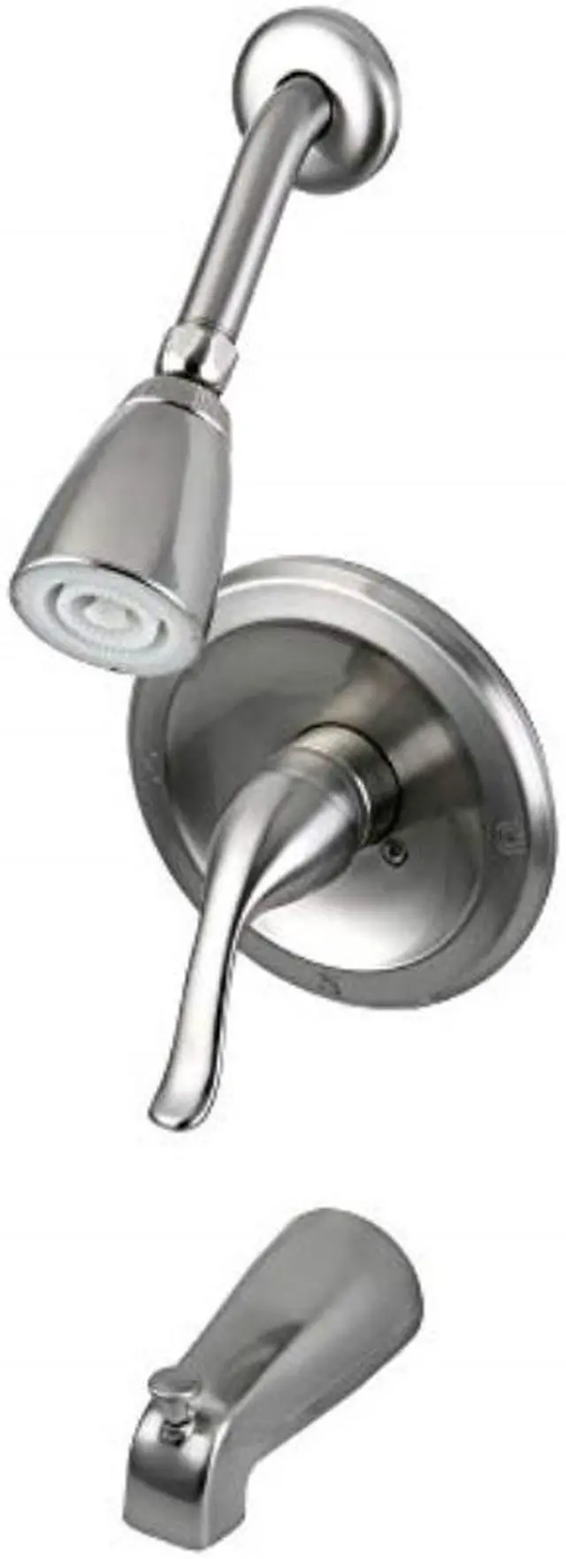 Alt view image 3 of 4 - Single Handle Tub and Shower Faucet in Satin Nickel Finish