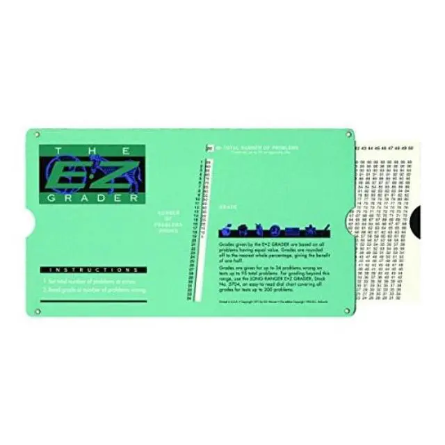 Alt view image 6 of 6 - Advantus E-Z Grader Chart, Green 5703