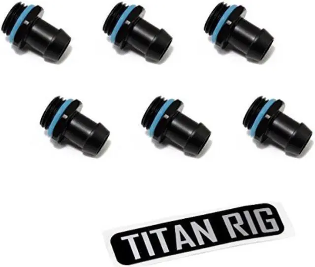 Alt view image 4 of 5 - XSPC G1/4" to 3/8" Barb Fitting for Soft Tubing, Matte Black, 6-pack