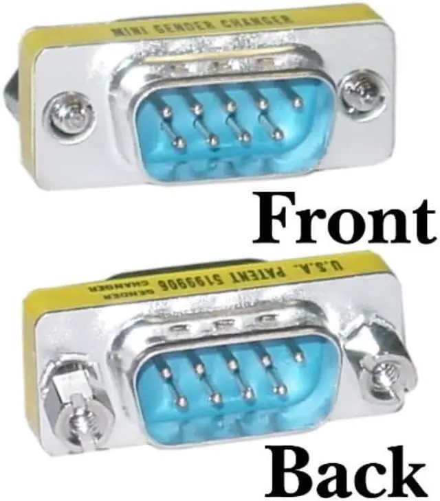 Alt view image 3 of 3 - Cable Wholesale DB9 Male to DB9 Male Serial Mini Gender Changer / Coupler
