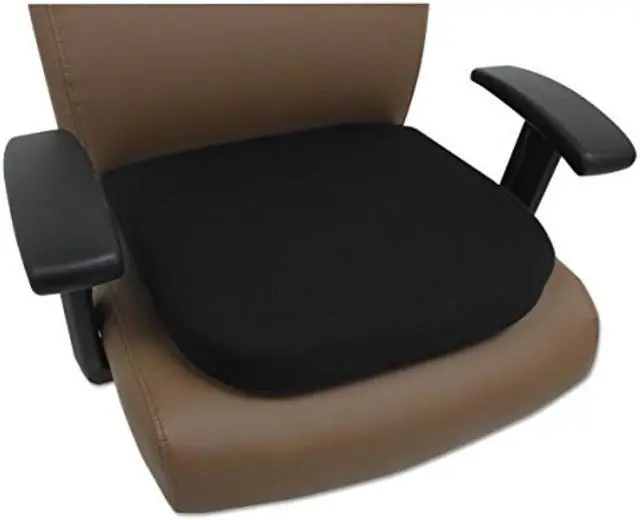 Alt view image 2 of 13 - Cooling Gel Memory Foam Seat Cushion, 16 1/2 x 15 3/4 x 2 3/4, Black ALECGC511