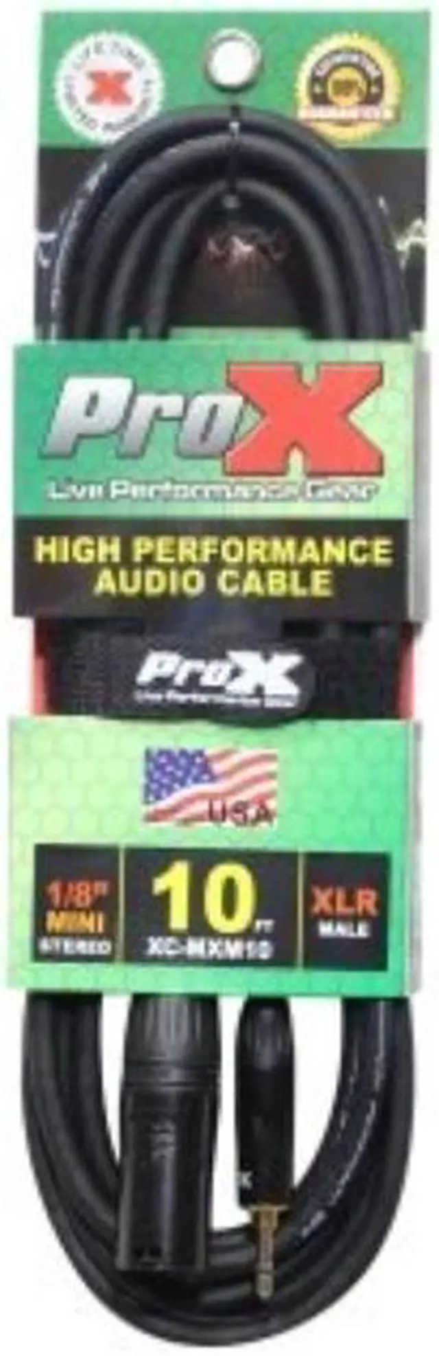 Alt view image 2 of 10 - Prox 3.5Mm Trs To Xlr-M Balanced High Performance Audio Cable, 10Ft