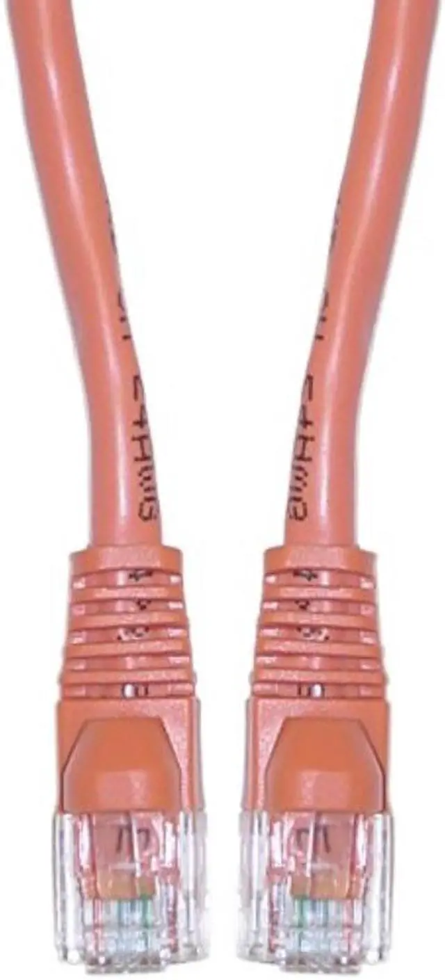 Alt view image 4 of 4 - Cable Wholesale Cat6 Ethernet Crossover Cable  Snag/less Molded Boot  14 foot - Orange