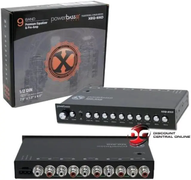 Alt view image 3 of 4 - PowerBass XEQ-9XO 9 Band Active Equalizer Pre-Amp w/Subwoofer Control 1/2 Din