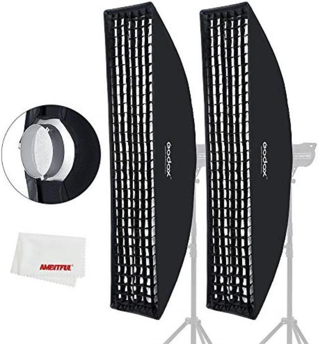 Alt view image 11 of 13 - Godox 35x160cm 14"x63" Beehive Honeycomb Grid Strip Softbox Bowens Mount for Studio Flash (2pcs)