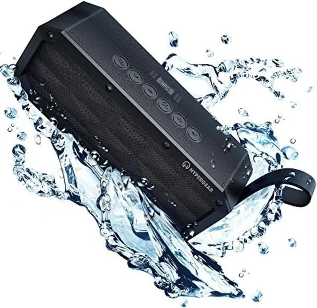 Alt view image 5 of 5 - HyperGear Beast XL Portable IPX6-Waterproof/Dustproof, Outdoor/Indoor Wireless Bluetooth Speakers V4.0 with Built-In Microphone, 30W Output Enhanced Bass Stereo Sound for All Bluetooth Devices