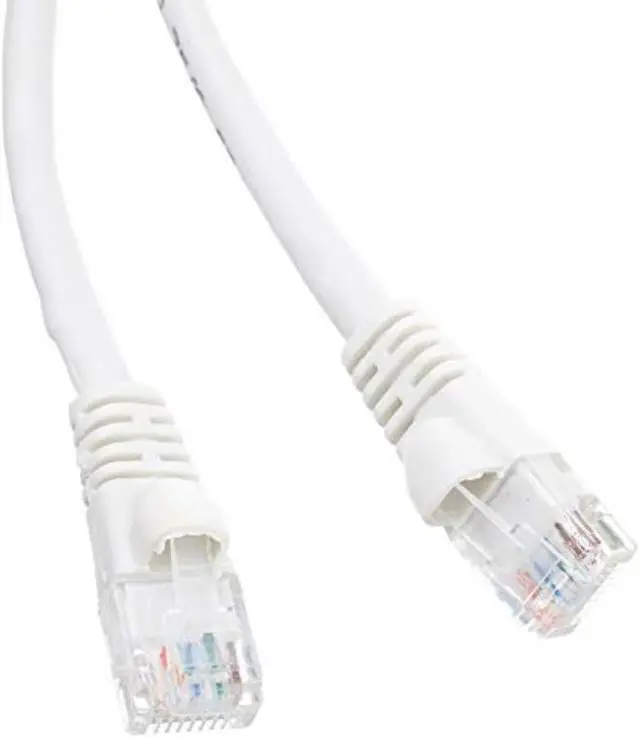 Alt view image 3 of 3 - Cat6 Ethernet Patch Cable Snag-less/Molded Boot 4 foot - White