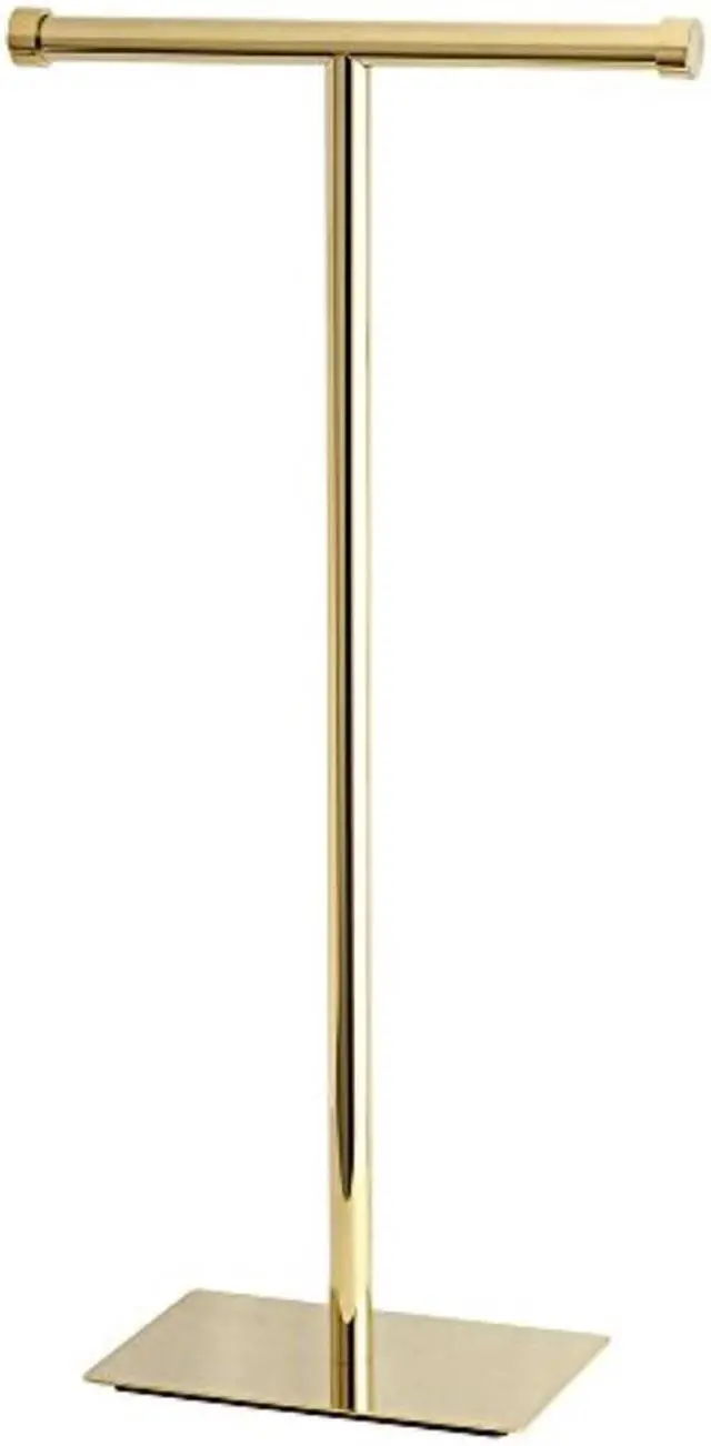 Alt view image 5 of 8 - Kingston Brass CC8102 Claremont Freestanding Toilet Paper Stand, Polished Brass