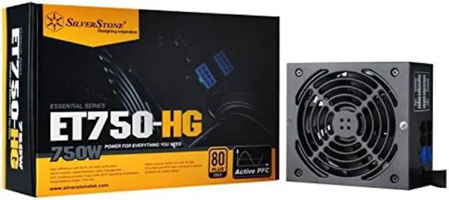 Alt view image 5 of 13 - silverstone technology 750 watt semi-modular 80 plus gold computer power supply psu et750-hg