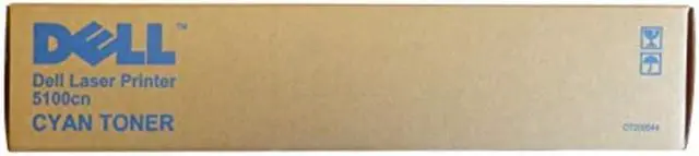 Alt view image 2 of 2 - dell 5100cn cyan toner 8000 yield orginal oem# 3105810  geniune orginal oem toner