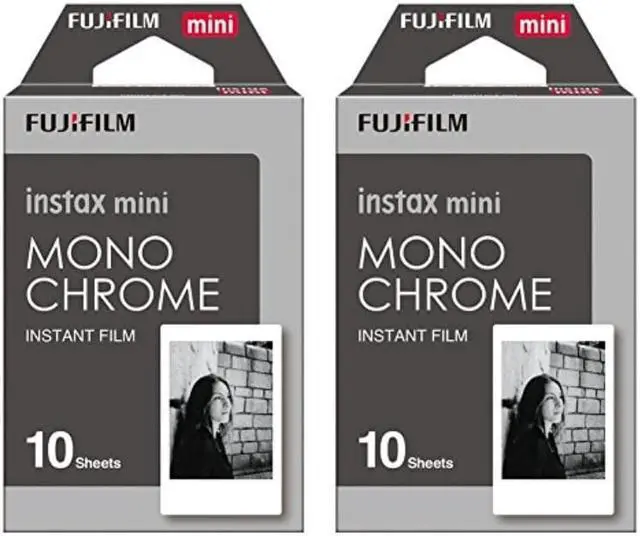 Alt view image 3 of 3 - Fujifilm Instax Monchrome Instant Film 2 Pack For Mini 8 Cameras 20 Sheets