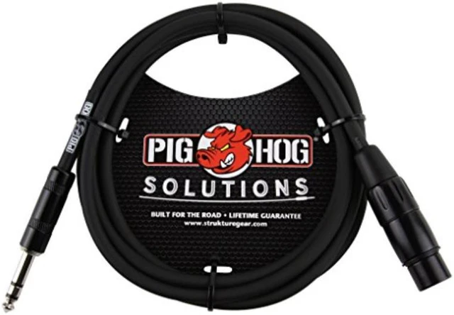 Alt view image 4 of 8 - Pig Hog 6' TRS Male to XLR Female Balanced Cable #PX-TMXF6