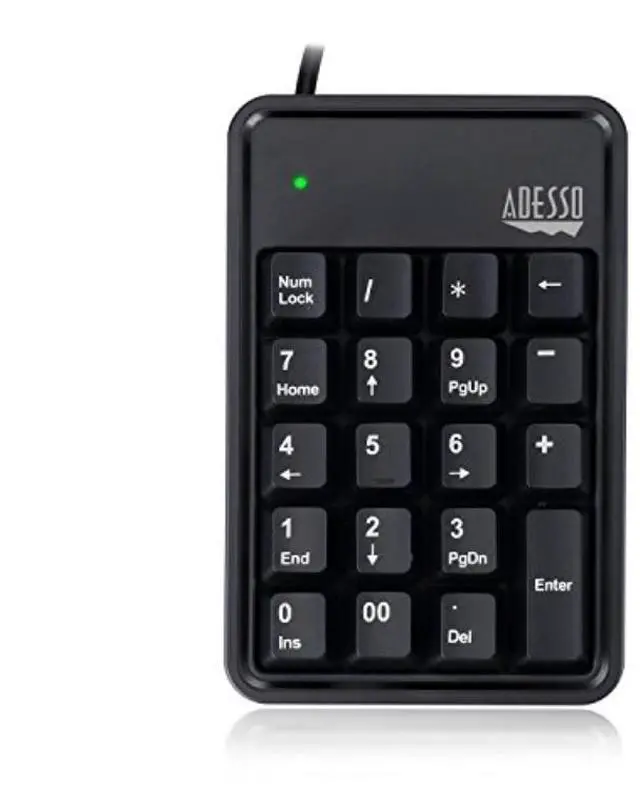 Alt view image 8 of 19 - Adesso 19-Key Usb Numeric Keypad ,Built-In 3-Port  Usb Hubs , Durable  Mechnical