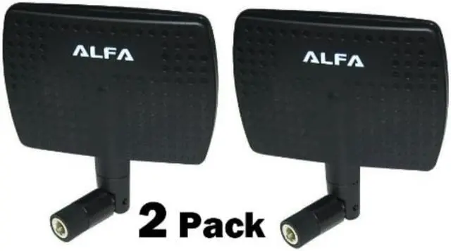 Alt view image 6 of 6 - alfa 2.4hgz wifi antenna  7dbi rpsma panel screwon swivel for netwrok adaptors  also works for 3dr solo drone, dji phantom 3 drone, yuneec typhoon h st16 controller, adds range