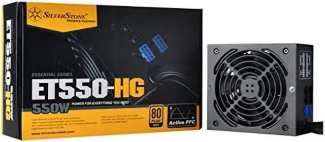 Alt view image 5 of 14 - silverstone technology 550 watt semi-modular 80 plus gold computer power supply psu et550-hg