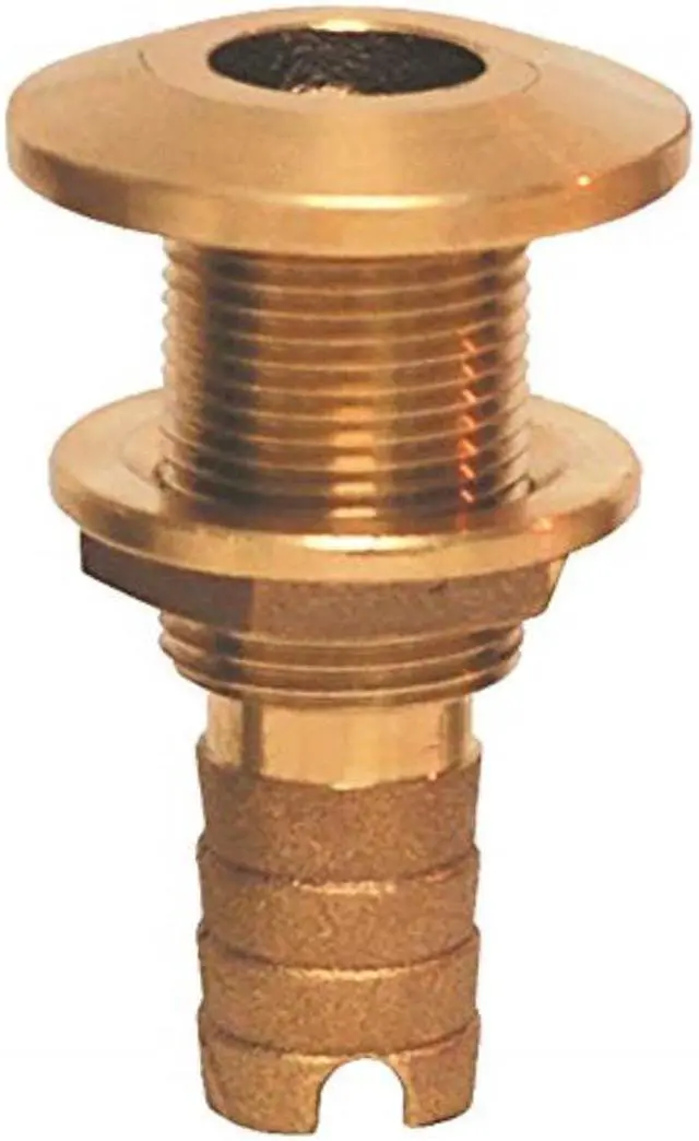 Alt view image 3 of 10 - Groco HTH-500 Bronze Thru-Hull Fitting with Nut 1/2-in. Hose
