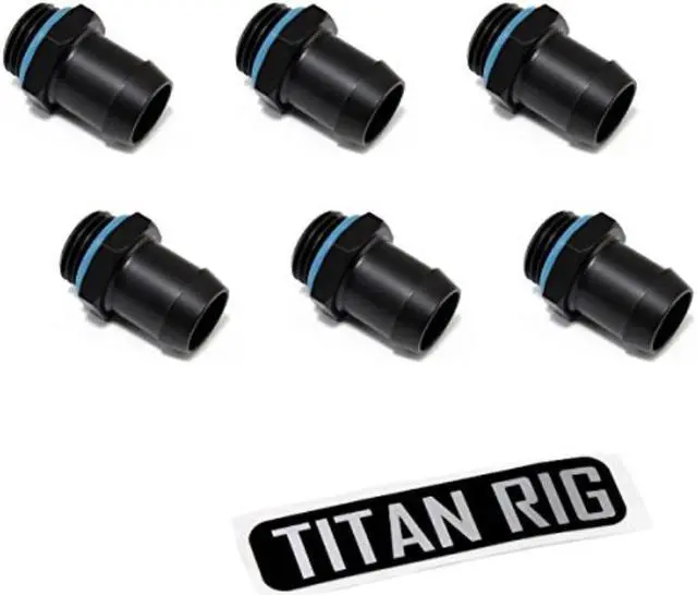Alt view image 5 of 9 - XSPC G1/4" to 1/2" Barb Fitting for Soft Tubing, Matte Black, 6-pack