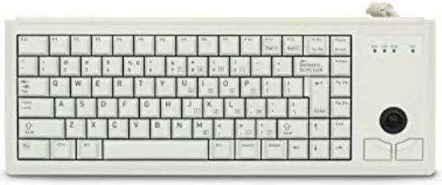 Alt view image 4 of 8 - Gray 83 Key Compact PS/2 Keyboard with Trackball