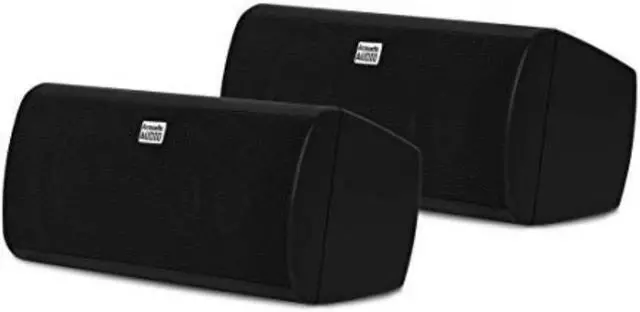Alt view image 3 of 7 - Acoustic Audio AA35CB Indoor 3 Way Speaker Pair 800 Watts Black Bookshelf AA35CB-PR