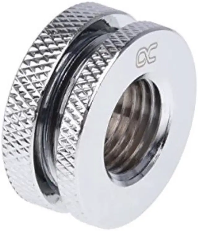 Alt view image 4 of 5 - Alphacool G1/4" Bulkhead Connector Fitting, Short Version, Chrome