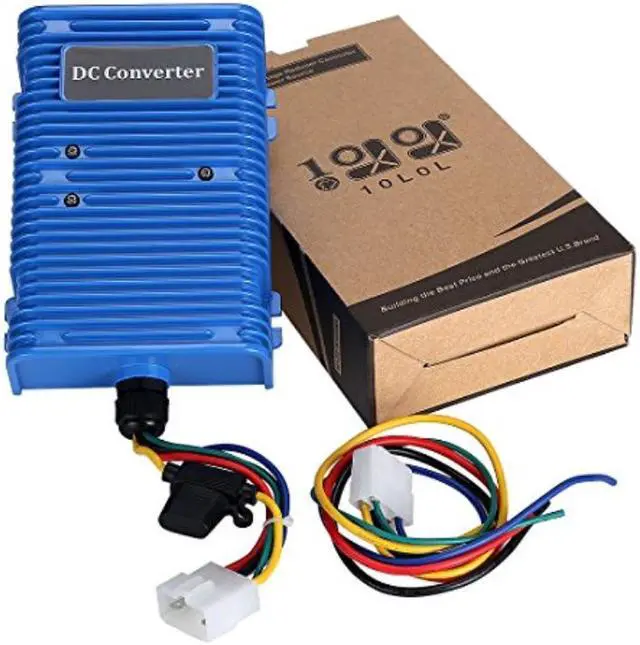 Alt view image 2 of 2 - 10l0l 30 amp golf cart voltage reducer voltage converter 36v/48v to 12v with dual power source fits on club car ezgo 360 watt!