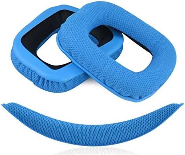 Alt view image 9 of 9 - Geekria Earpad + Headband Compatible with Logitech G430 G930 Headphones Ear Cushion + Replacement Headband Pads/ Repair Parts Suit (Blue)