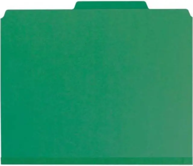 Alt view image 7 of 18 - Smead Pressboard Classification Folder 2" Exp. Two Dividers Letter Green 10/Box 14063