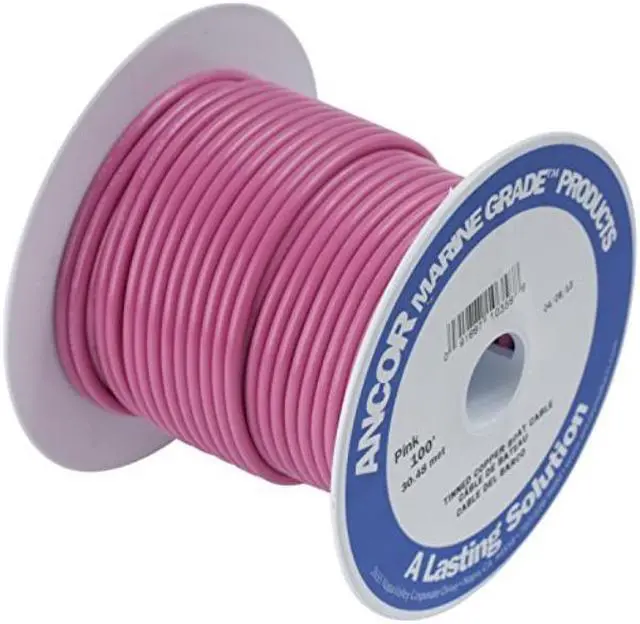 Main image of Ancor 104610 Marine Grade Electrical Primary Tinned Copper Boat Wiring (14-Gauge Pink 100-Feet)