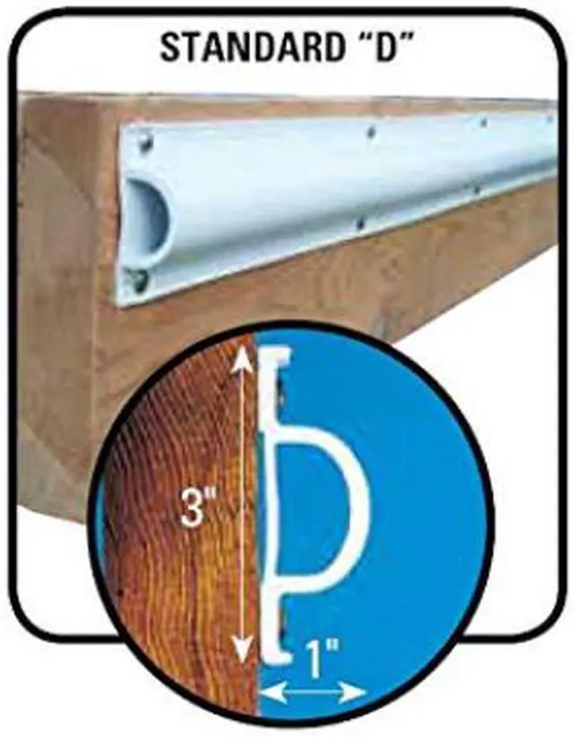 Alt view image 2 of 8 - Dock Edge + D PVC Profile Dock Guard Black 16'