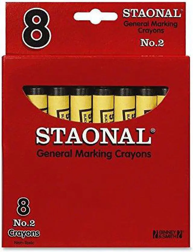 Alt view image 7 of 13 - Crayola Staonal Marking Crayons, Black, 8/Box 5200023051