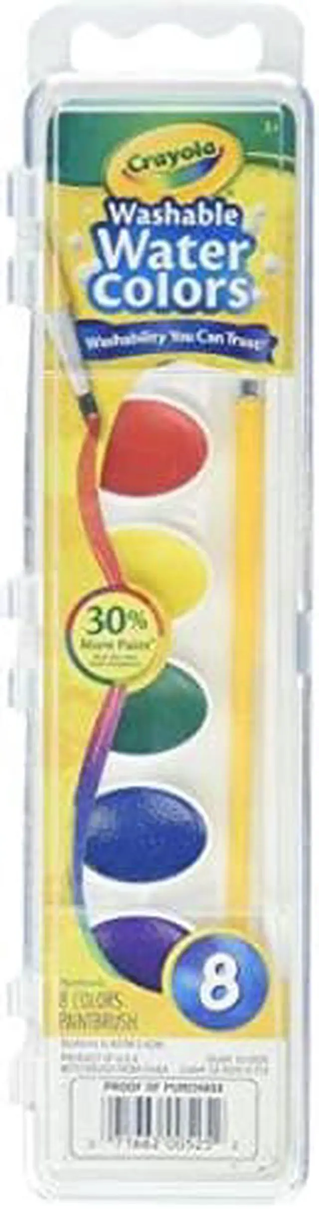 Alt view image 4 of 20 - Crayola Washable Watercolor Paint, 8 Assorted Colors, Palette Tray 530525