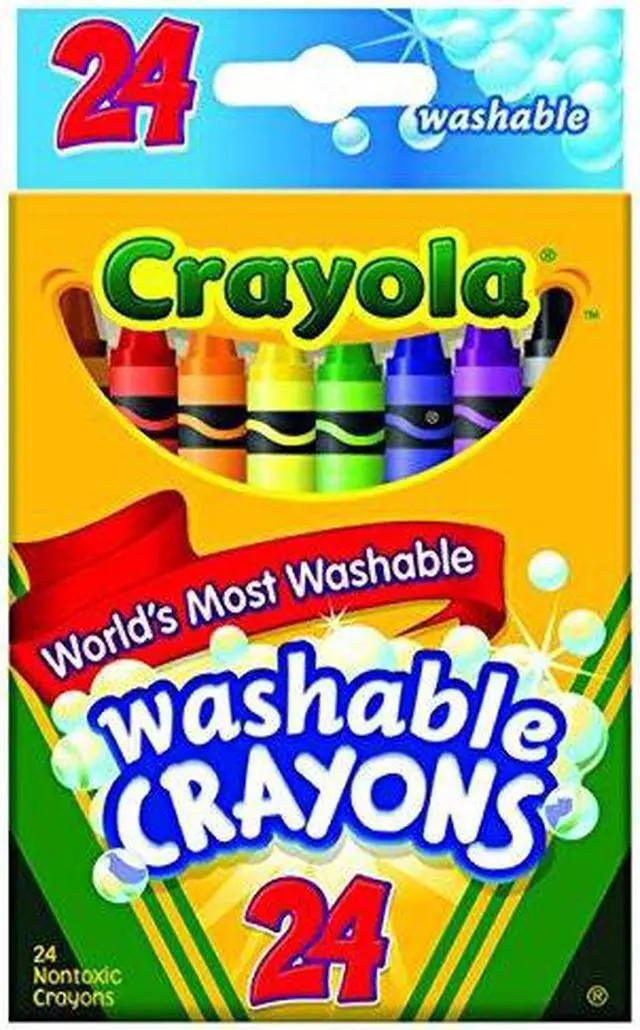 Alt view image 11 of 20 - Crayola Washable Crayons-24/Pkg
