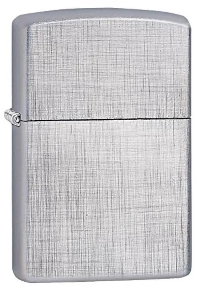 Alt view image 14 of 19 - Zippo ZOZO28181 Lighter Linen Weave Chrome 28181