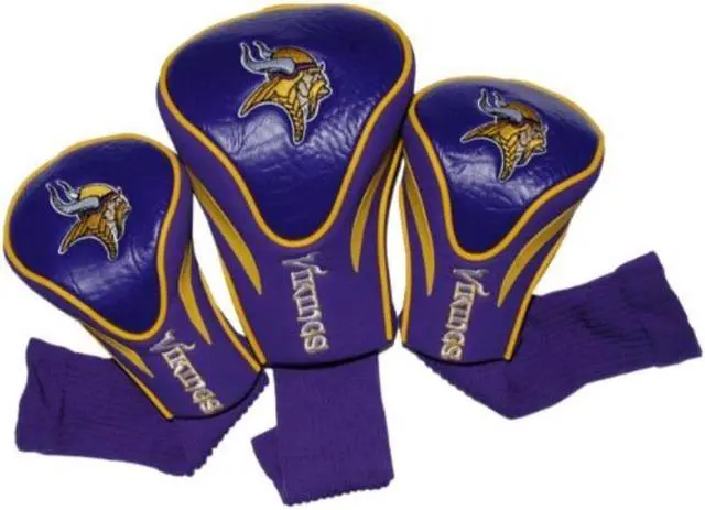 Alt view image 6 of 9 - Team Golf 31694 Minnesota Vikings 3 Pack Contour Fit Headcover
