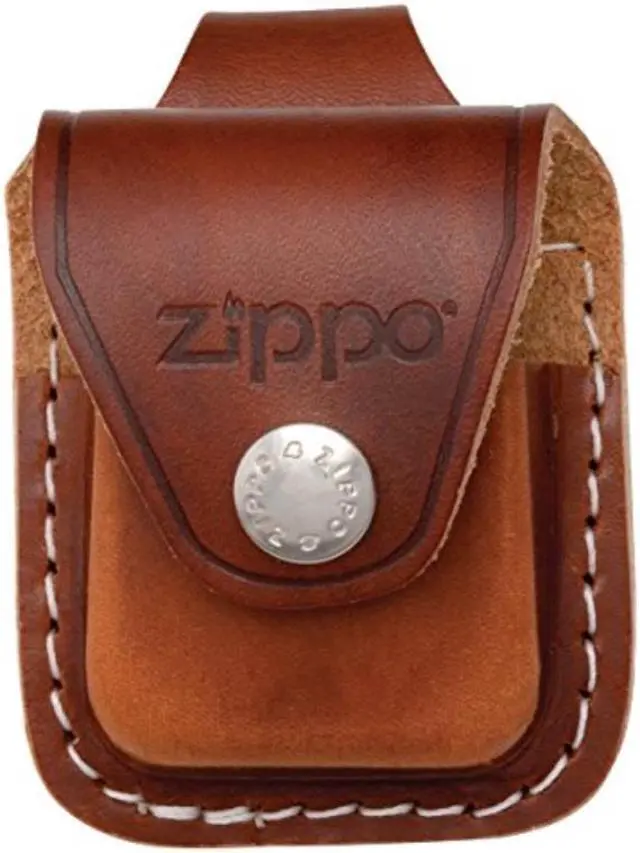 Alt view image 7 of 14 - Zippo ZO17040 Lighter Lighter Pouch Brown Leather Attaches To Belt W/ Loop These