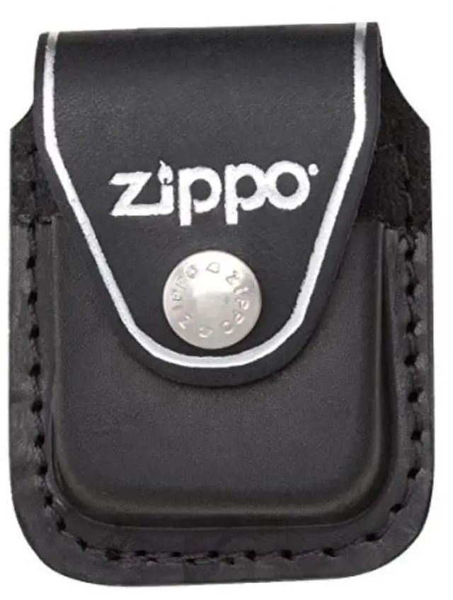 Alt view image 13 of 20 - Zippo ZO17060 Lighter Lighter Pouch Black Leather Attaches To Belt W/ Clip Thes