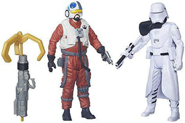 Alt view image 3 of 3 - Star Wars: The Force Awakens 3.75 Inch 2 Pack Snap Wexley and First Order Snowtrooper Officer