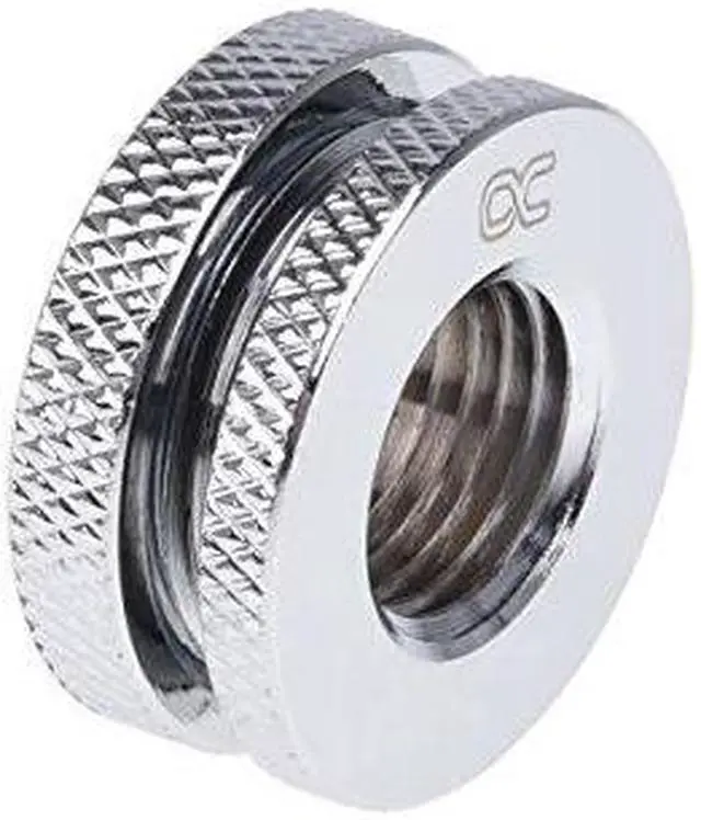 Alt view image 3 of 5 - Alphacool G1/4" Bulkhead Connector Fitting, Short Version, Chrome