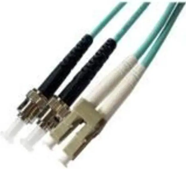 Alt view image 4 of 7 - Axiom LCSTOM4MD8M-AX Patch Cable - St Multi-Mode (M) To Lc Multi-Mode (M) - 26 Ft - Fiber Optic - 50 / 125 Micron - Om4 - Riser - Aqua