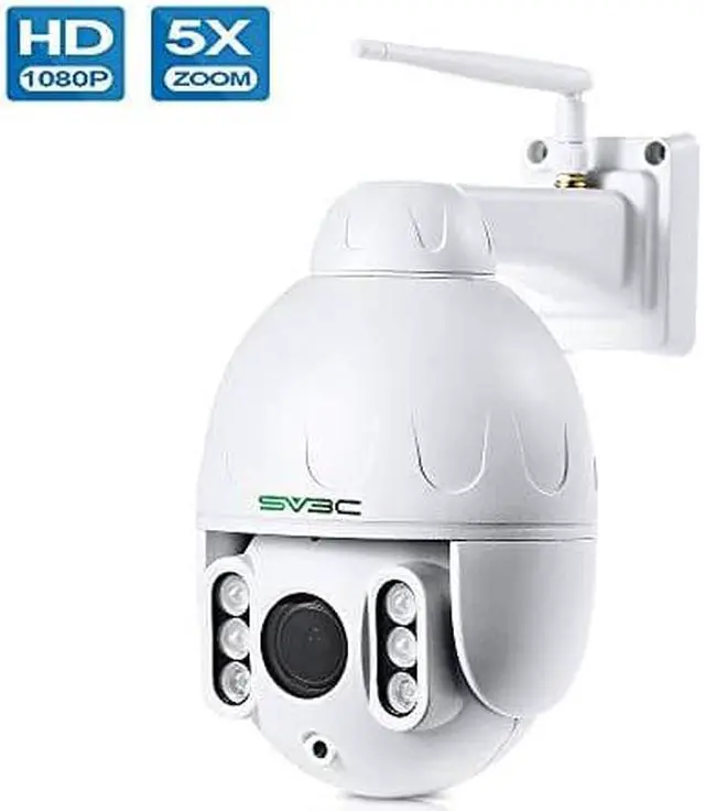 Alt view image 3 of 4 - sv3c ptz wifi camera outdoor, 1080p wireless security ip camera, pan tilt 5x optical zoom, two way audio, 196ft night vision, waterproof surveillance cctv, motion detection alarm, support max 128gb sd