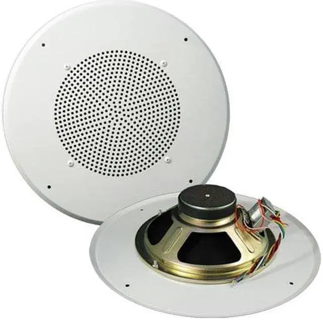 Alt view image 8 of 12 - OSD Audio C1070V 8-inch 70V Commercial In-Ceiling Speaker, White