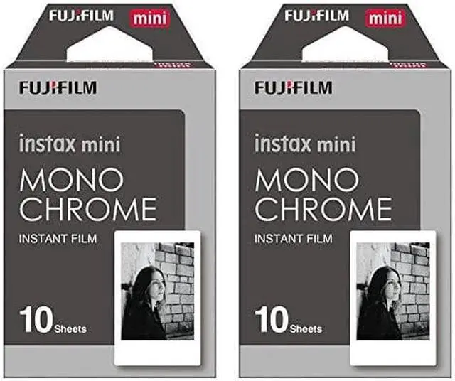 Alt view image 2 of 3 - Fujifilm Instax Monchrome Instant Film 2 Pack For Mini 8 Cameras 20 Sheets