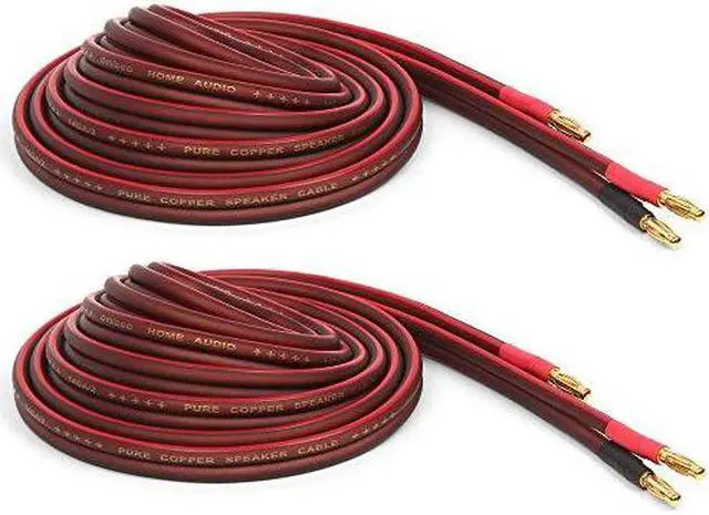Alt view image 5 of 9 - Micca Pure Copper Speaker Wire with Gold Plated Banana Plugs, 14AWG, 6 Feet (2 Meter), Pair