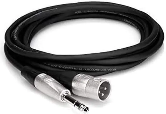 Alt view image 4 of 9 - HOSA HSX-003 Balanced Cable Interconnect - REAN 1/4" TRS to XLR3M - 3 ft
