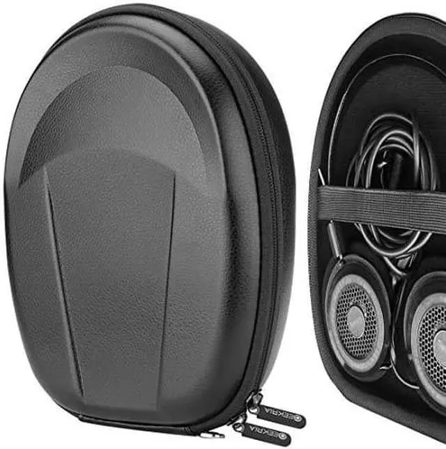 Alt view image 8 of 10 - Geekria Shield Headphones Case Compatible with Grado SR325e, SR80, SR80e, SR80i, SR60, SR60i, SR60e, RS2, RS1  Case, Replacement Hard Shell Travel Carrying Bag with Cable Storage (Black)