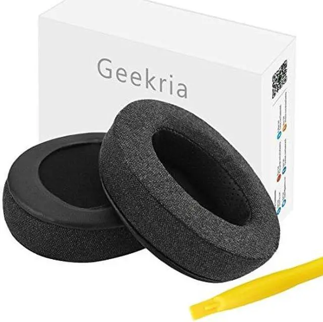 Alt view image 8 of 10 - Geekria Comfort Linen Replacement Ear Pads for Audio-Technica ATH-M50XBT ATH-M50xBT2 ATH-M50X M40X M30X M20X M10X ATH-ANC9 Headphones Earpads, Headset Ear Cushion Repair Parts (Dark Grey)