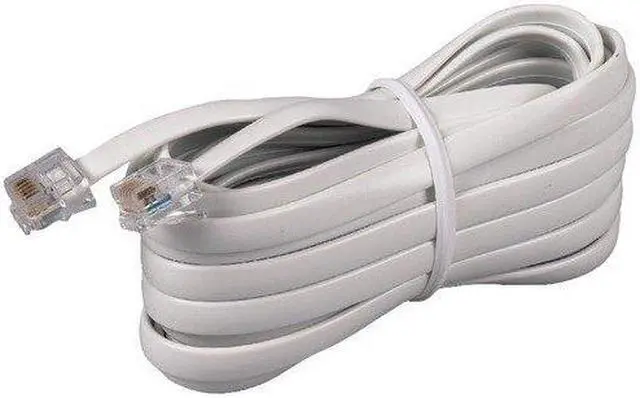 Alt view image 4 of 6 - Voxx Accessories 15' Wht Phone Cord TP231WHR Unit: CARD