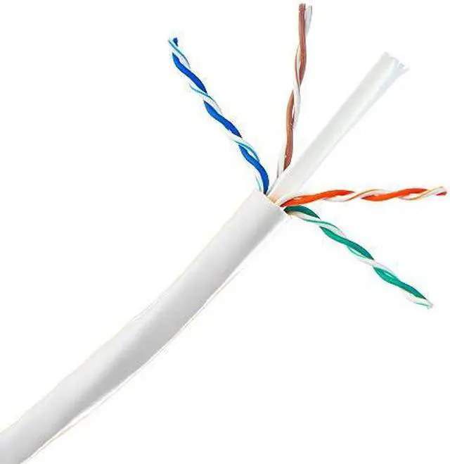 Alt view image 3 of 5 - Cat6 Bulk Ethernet Cable Solid UTP (Unshielded Twisted Pair) Pullbox 500 foot - White