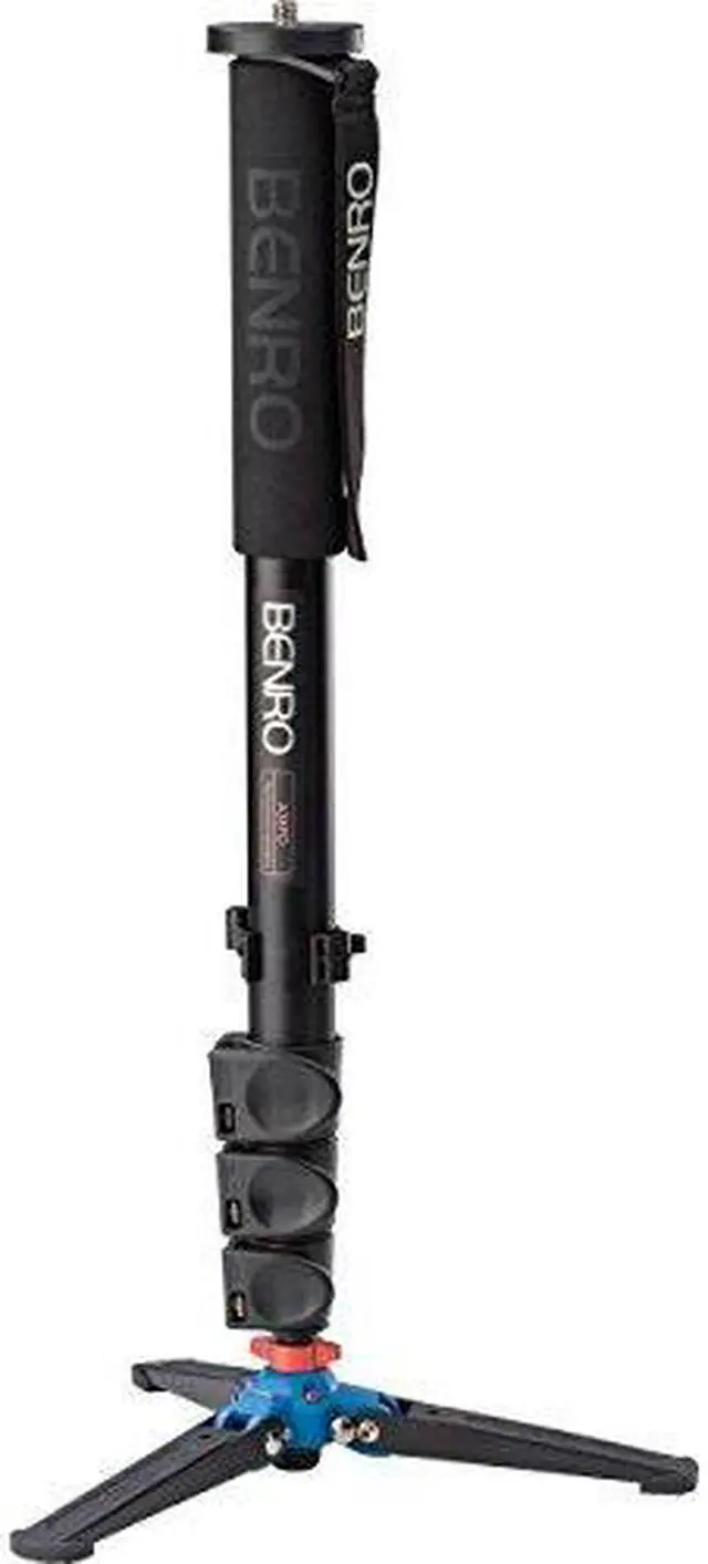 Alt view image 7 of 14 - Benro A38FD 4 Section Aluminum Monopod with 3-Leg Locking Base